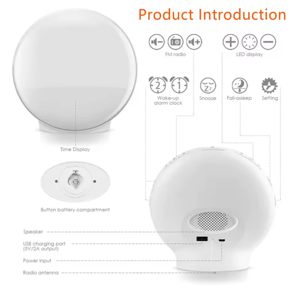 Alarm clock with sunrise simulation