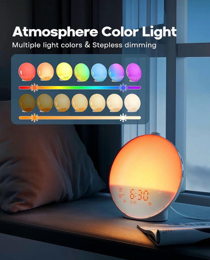 Alarm clock with sunrise simulation